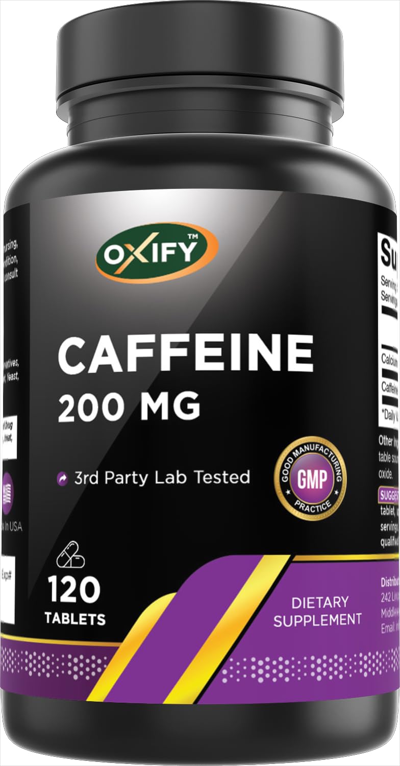 Oxify Caffeine 200 mg Tablet, 120 Tablets