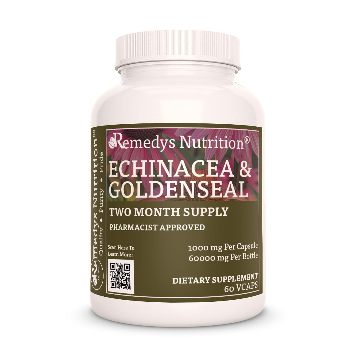 Remedy’s Nutrition Echinacea & Goldenseal 60 Capsules