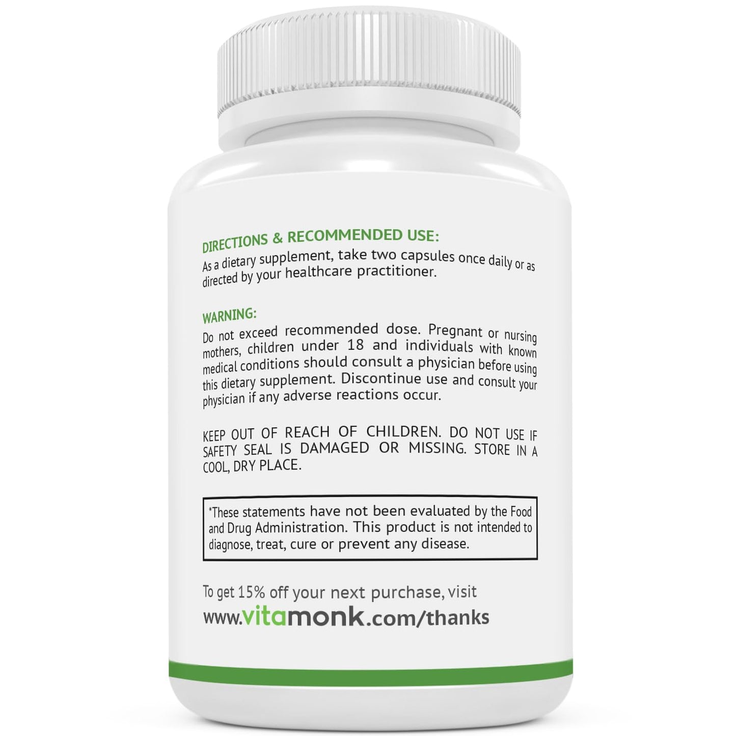 VitaMonk Cortisol Manager Capsules 60 Count