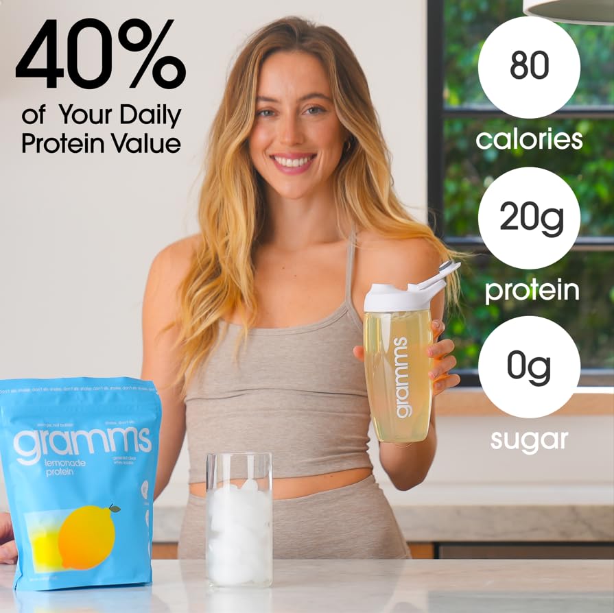 GRAMMS Clear Protein Powder Packets 0.89 oz Pack of 10