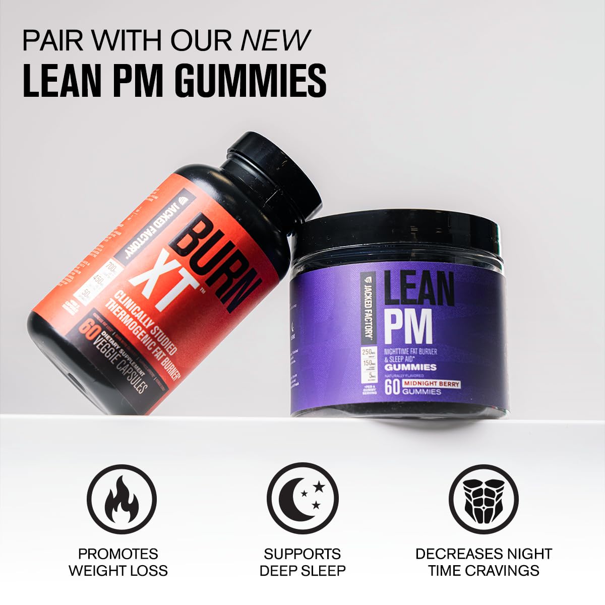 Jacked Factory Burn-XT Clinically Studied Fat Burner & Weight Loss Supplement Capsules 120