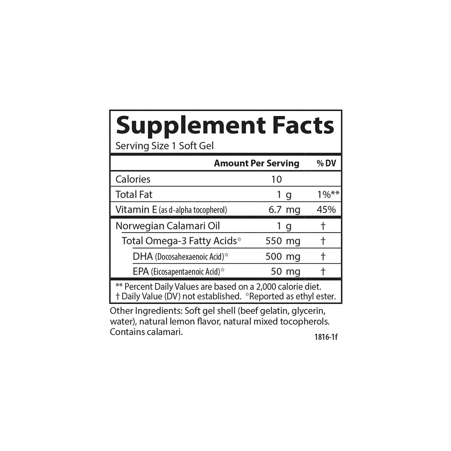 Carlson EcoSmart DHA 500 Softgels 60