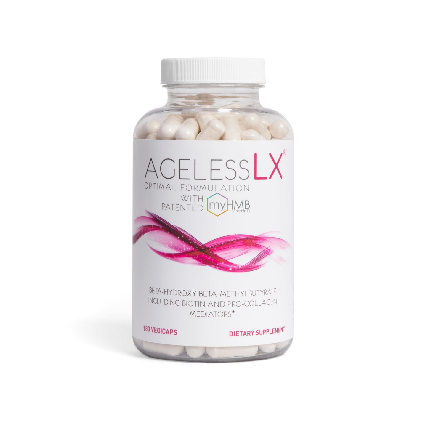 AgelessLX HMB Supplements for Women - Collagen Enhancer Capsules - Anti-Aging for 40+ - Lean Muscle Builder with Biotin, Vitamin D3 K2 - 3 Pack