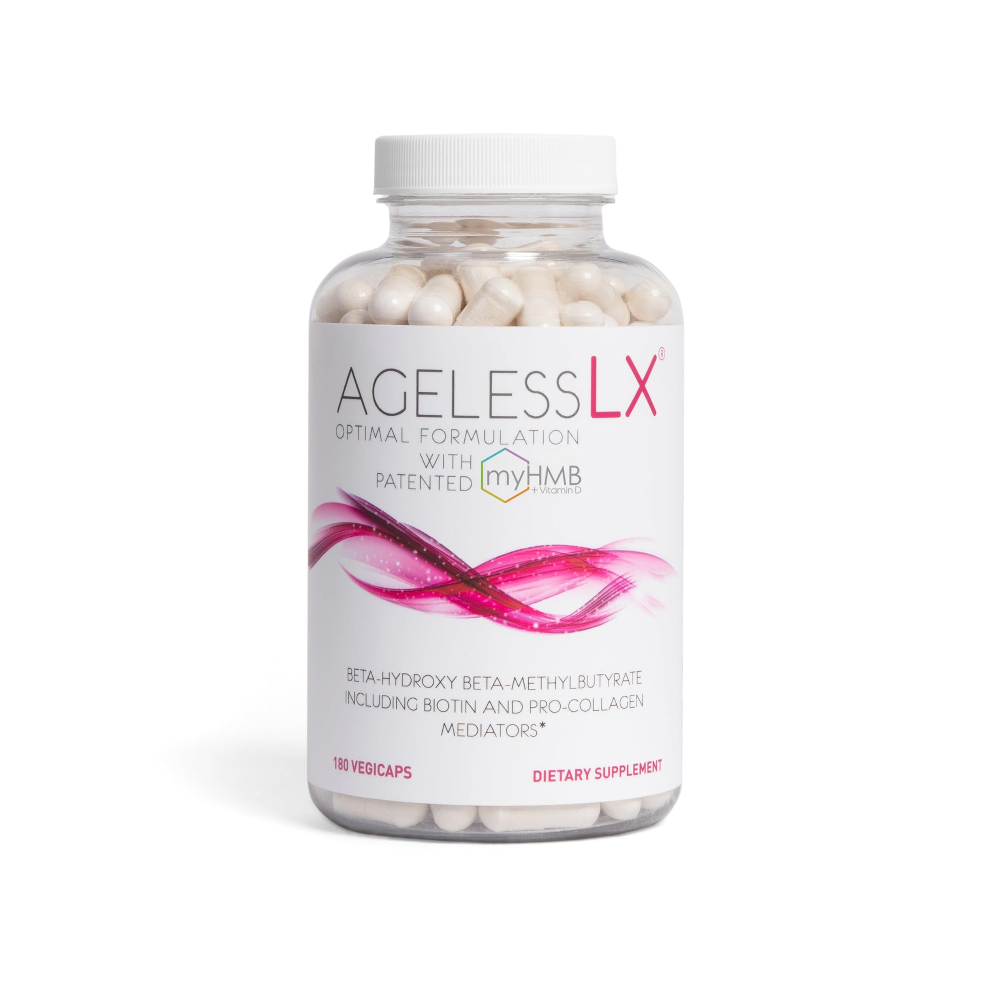 AgelessLX HMB Supplements for Women - Collagen Enhancer Capsules - Anti-Aging for 40+ - Lean Muscle Builder with Biotin, Vitamin D3 K2 - 3 Pack