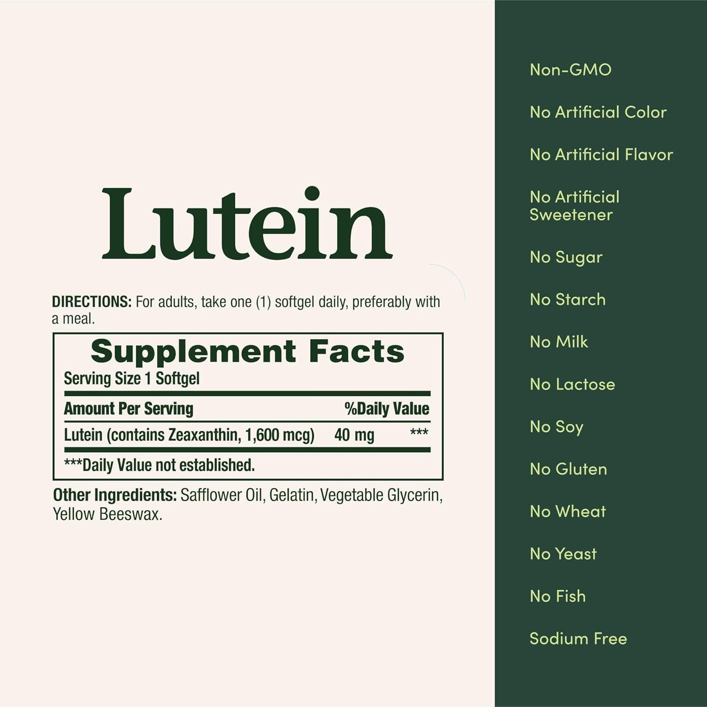 Nature's Bounty Lutein 40 Mg Softgels 120