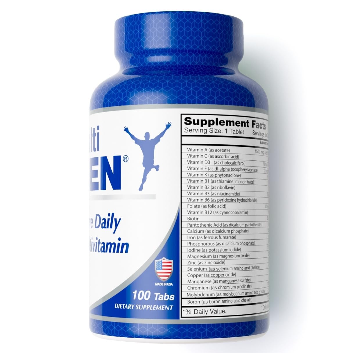 ALFA VITAMINS Multi Men Vitamins Dietary Supplement with Essential Vitamins & Minerals for Men - Amino Acids + Antioxidants, 100 Capsules