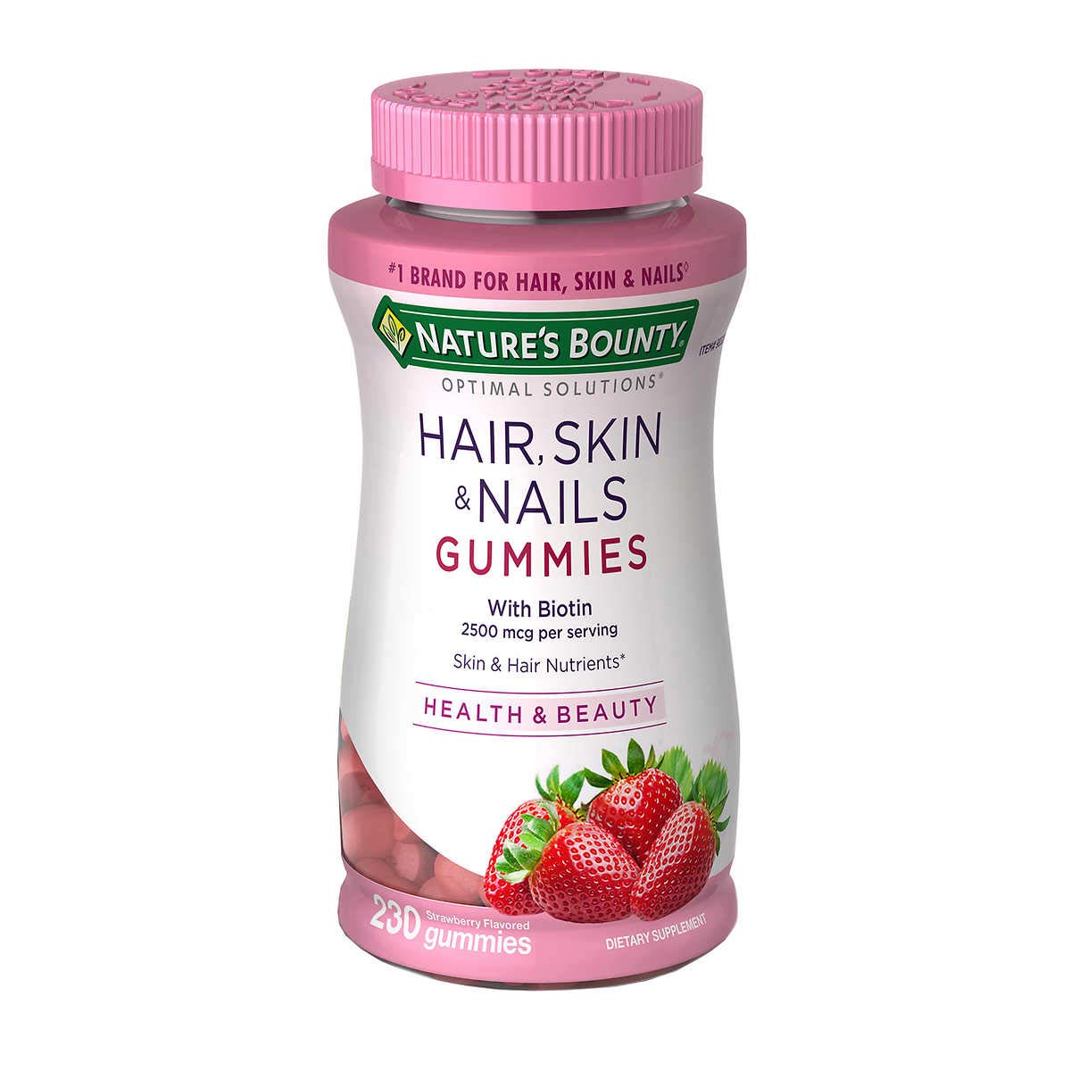 Nature's Bounty Optimal Solutions Hair, Skin, Nails Gummies 230 Count