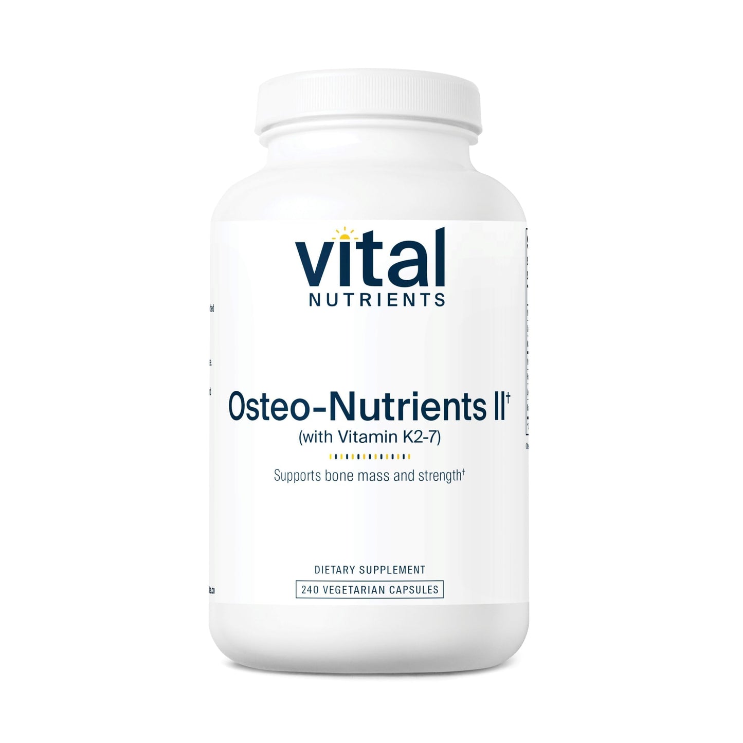 Vital Nutrients Osteo-Nutrients II - Vitamin K2 + D3, Calcium, Boron, and Magnesium for Bone Strength Capsules 240