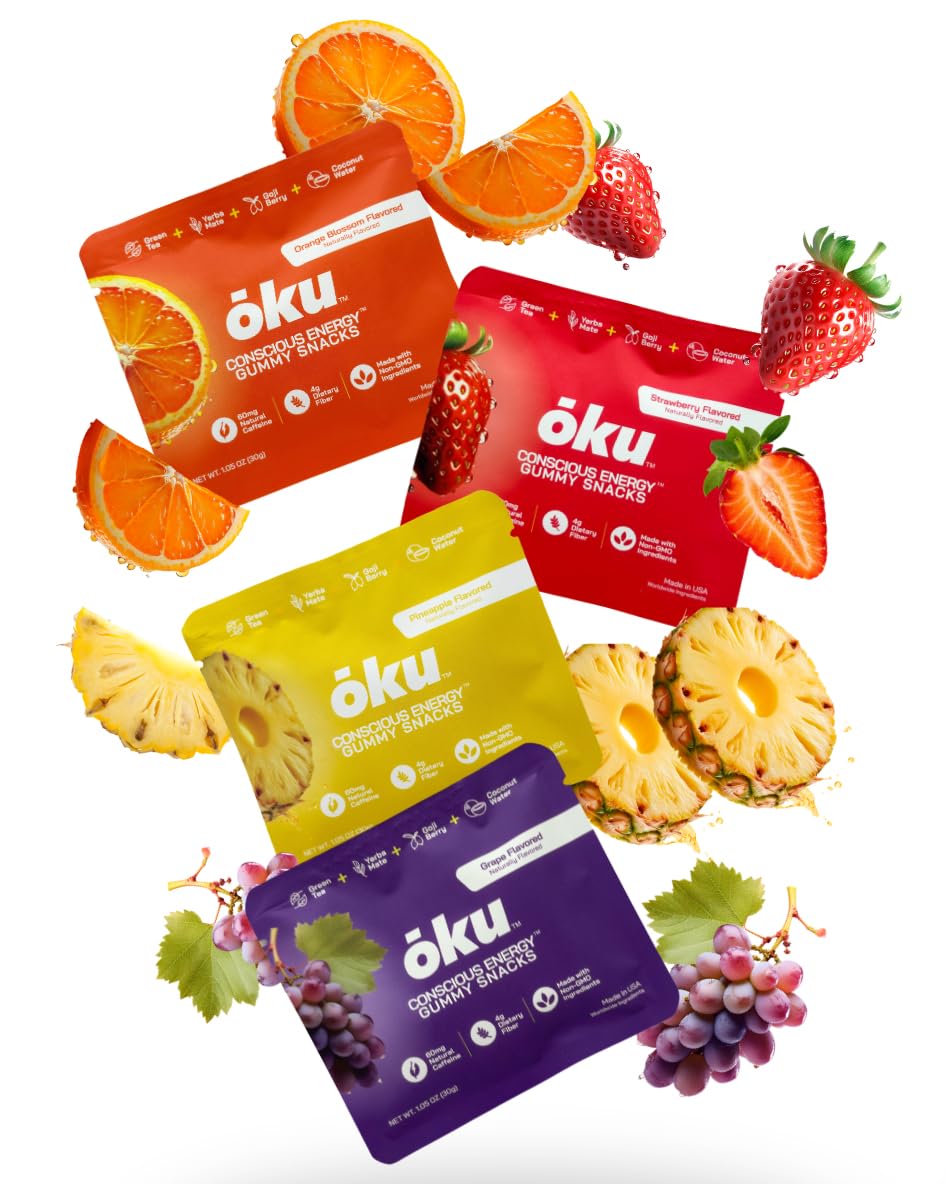 OKU Functional Energy Chews Gummies, 8-Pack