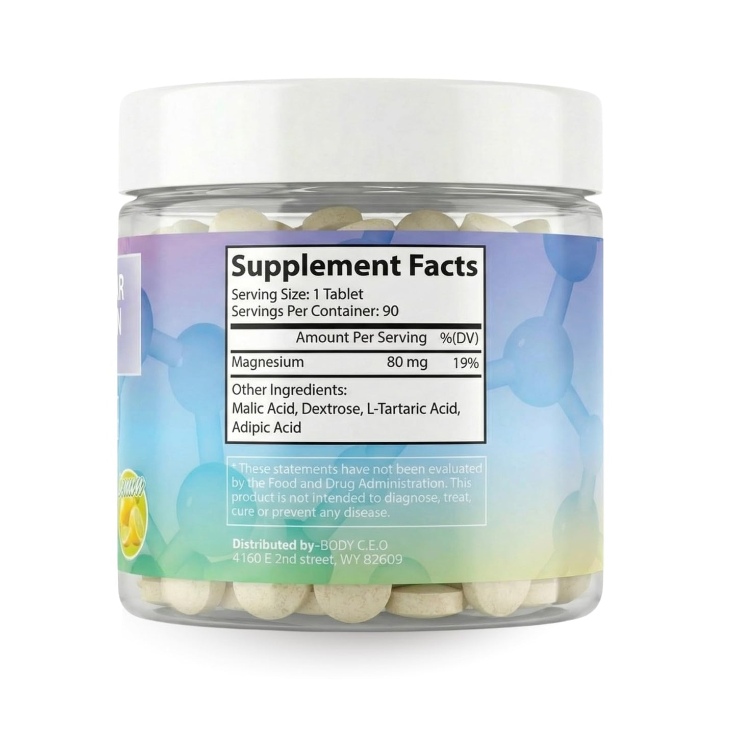 BODY C.E.O. EXECUTIVE OF SUPPLEMENTS Hydrogen Water Tablets with Magnesium Tablet 90 Count