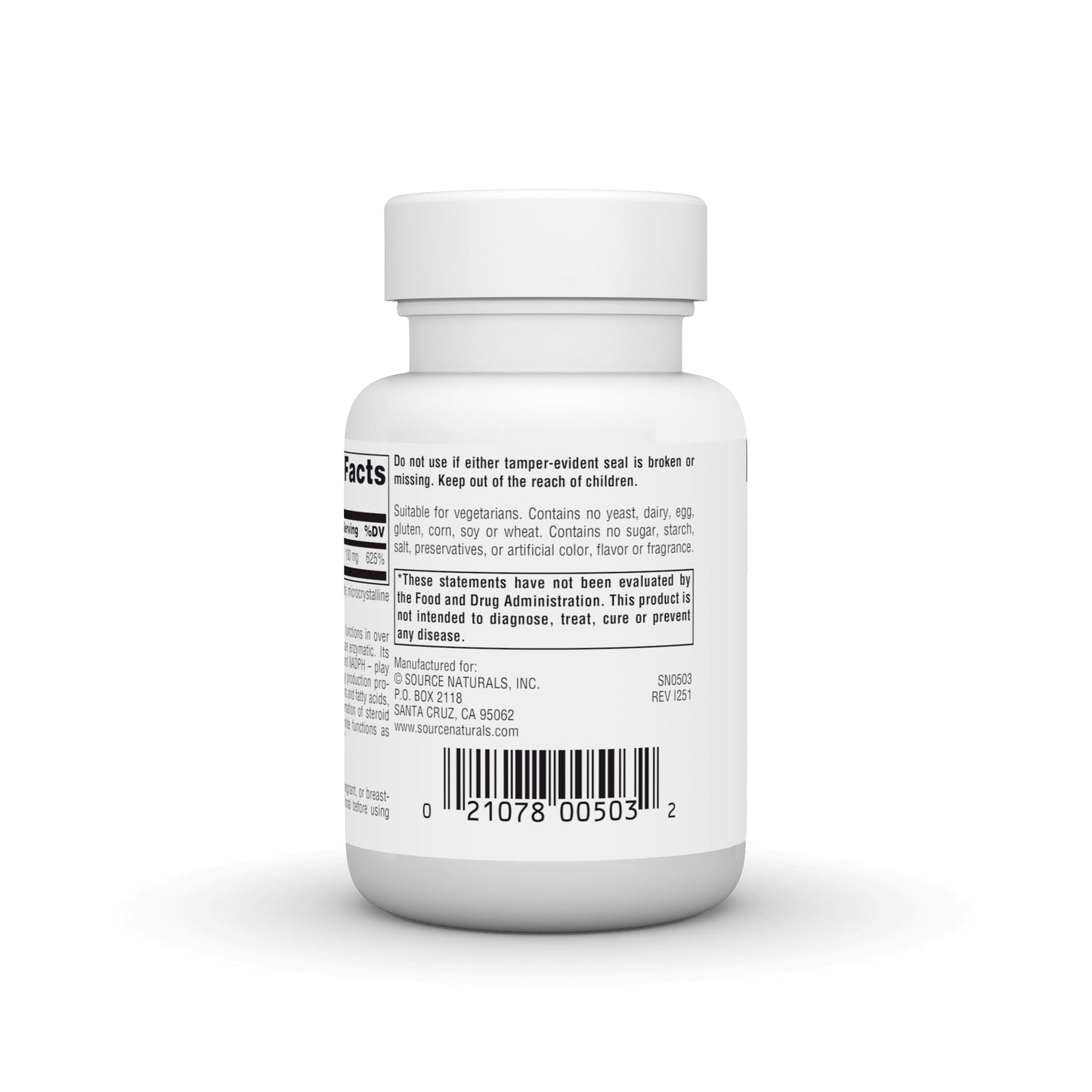 Source Naturals Niacinamide B-3 100 mg Tablet, 100 Tablets