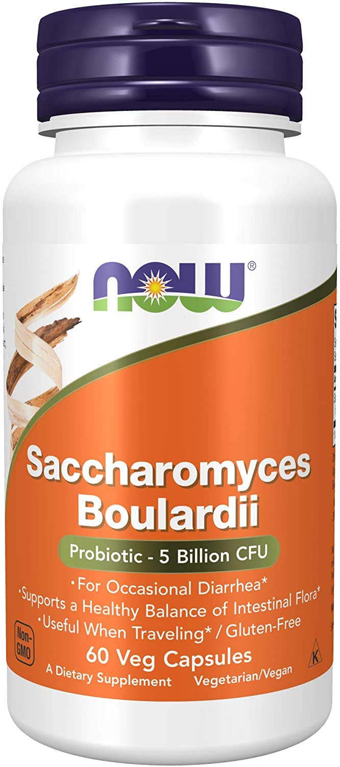 NOW Foods Saccharomyces boulardii Capsule, 120 Capsules