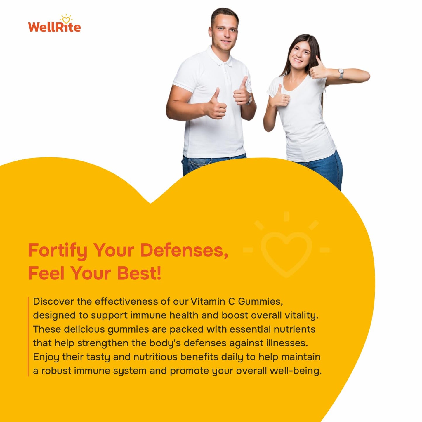 Wellrite Vitamin C Gummies Gummy, 60 Count