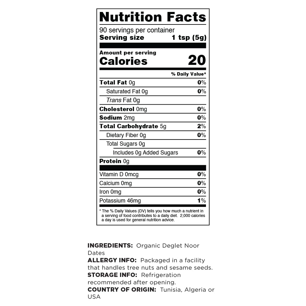 Terrasoul Superfoods Organic Date Sugar Powder, 16 Ounce
