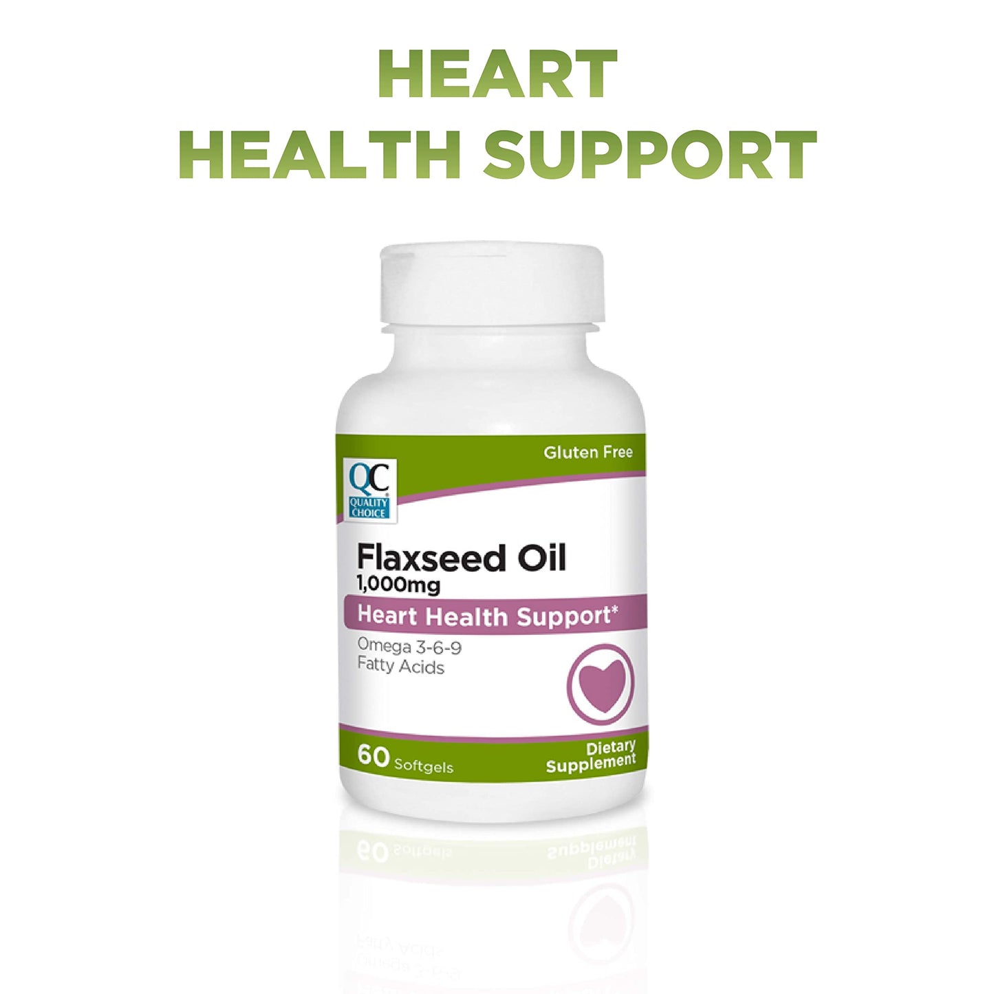 Quality Choice Flaxseed Oil 1000 mg Softgels, 60 Count