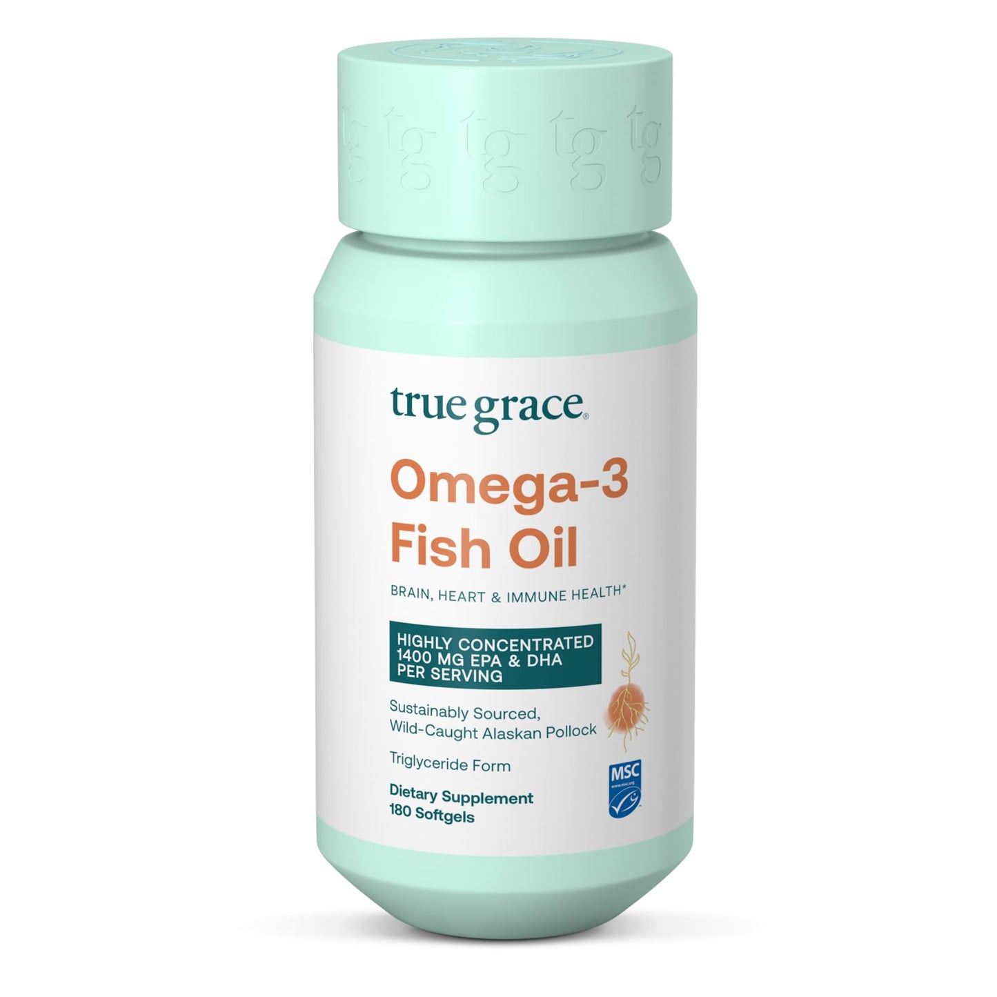 True Grace Omega-3 Fish Oil Softgels, 180-count