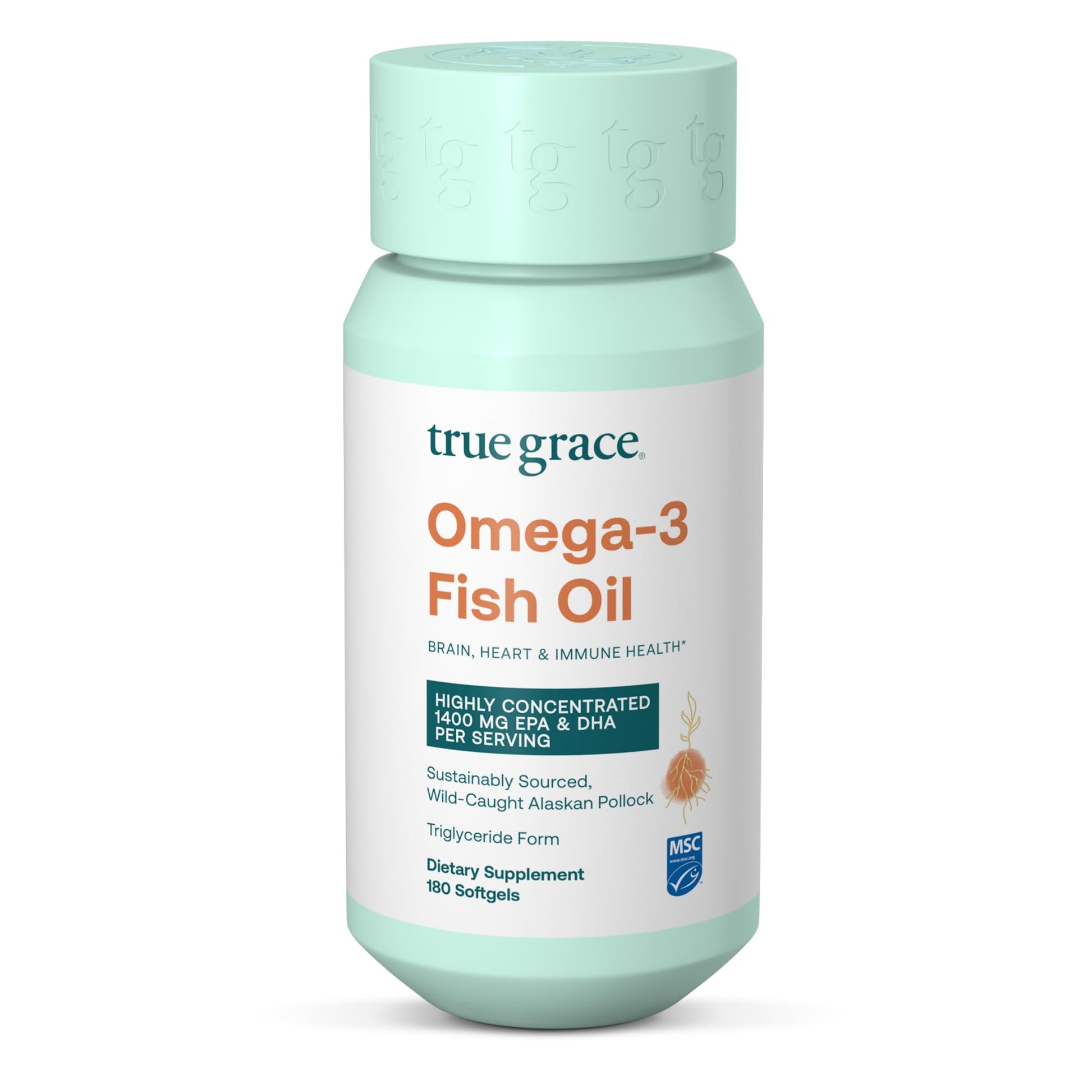 True Grace Omega-3 Fish Oil Softgels, 180-count