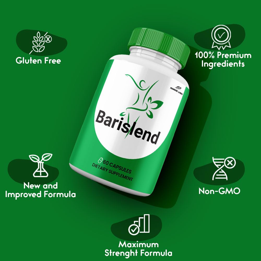 Shark Labs Barislend Capsule Supplement, Maximum Potency, Official Barislend Pills, Vitamin for Men and Women, 60 Capsules