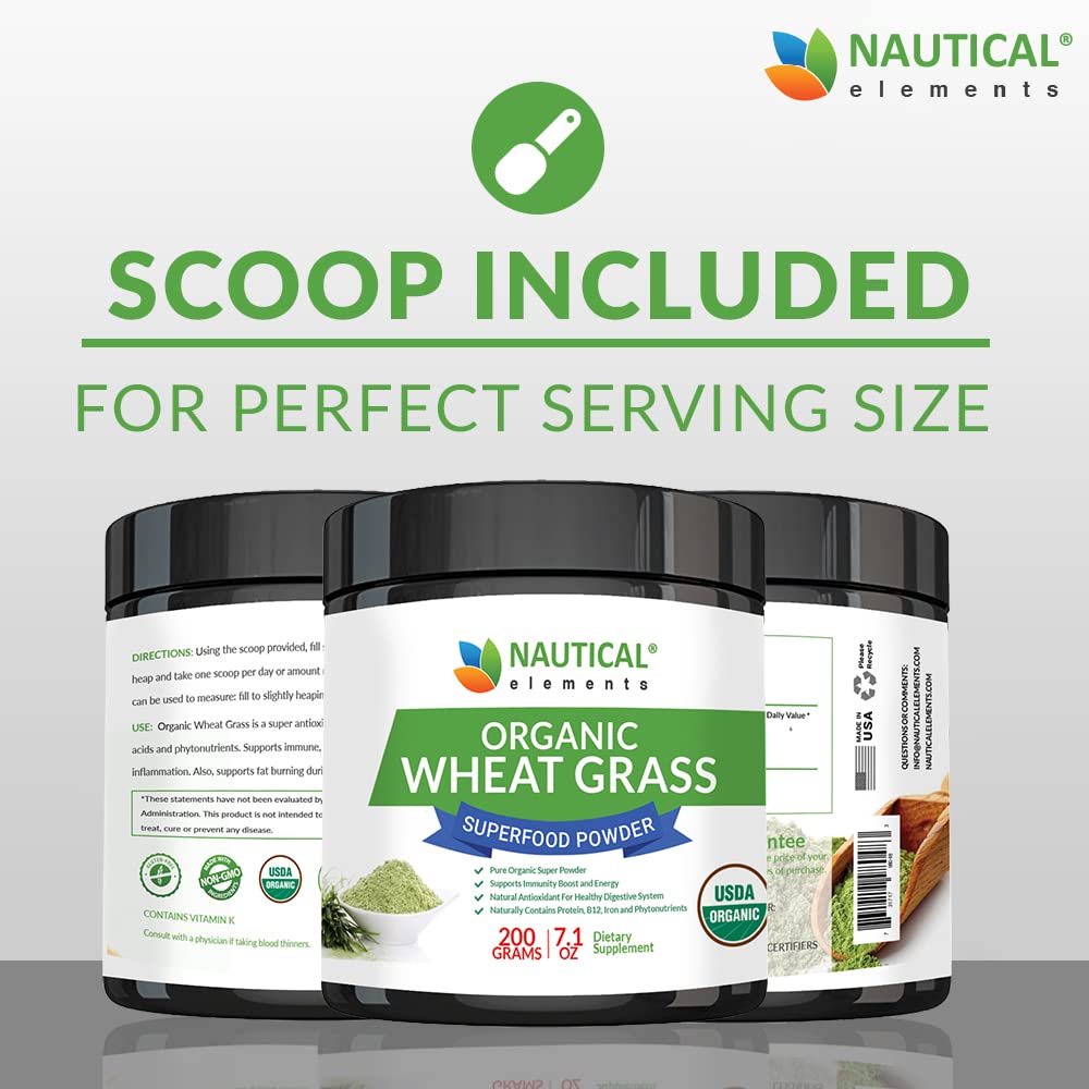 Nautical Elements Wheatgrass Powder, 7 Ounces