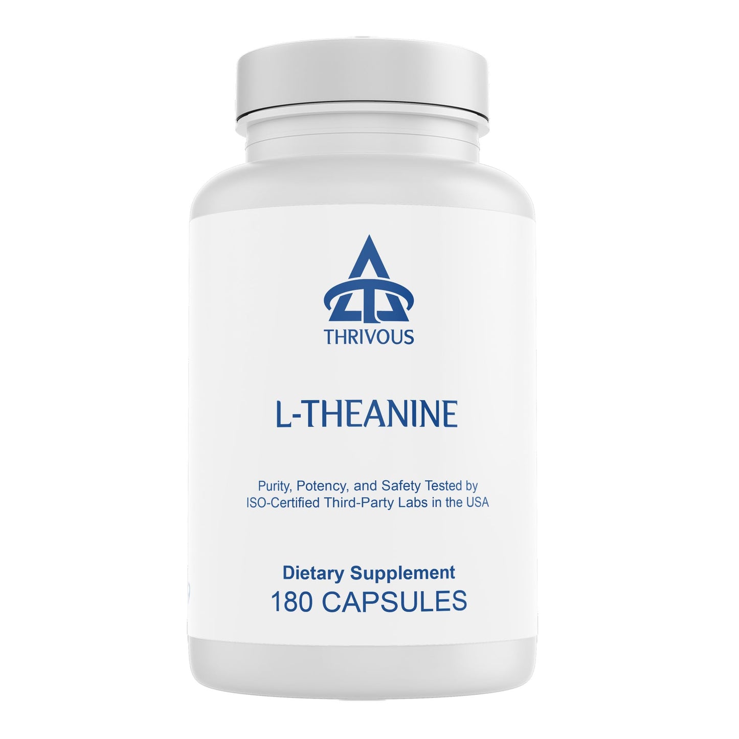 Thrivous L-Theanine Dietary Supplement 200 mg per Capsule, 180 Capsules