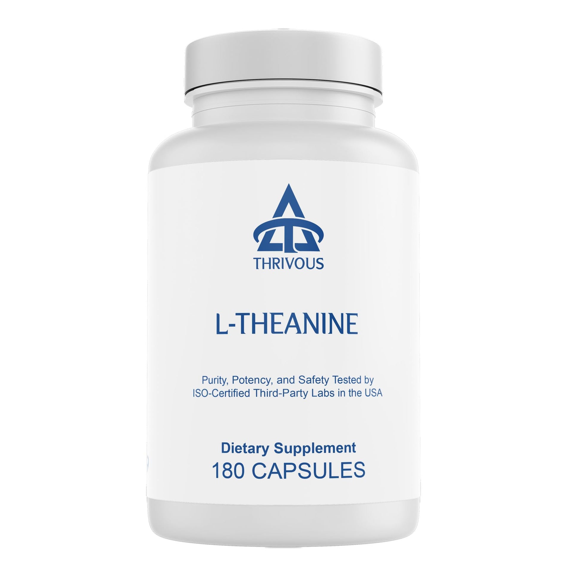 Thrivous L-Theanine Dietary Supplement 200 mg per Capsule, 180 Capsules