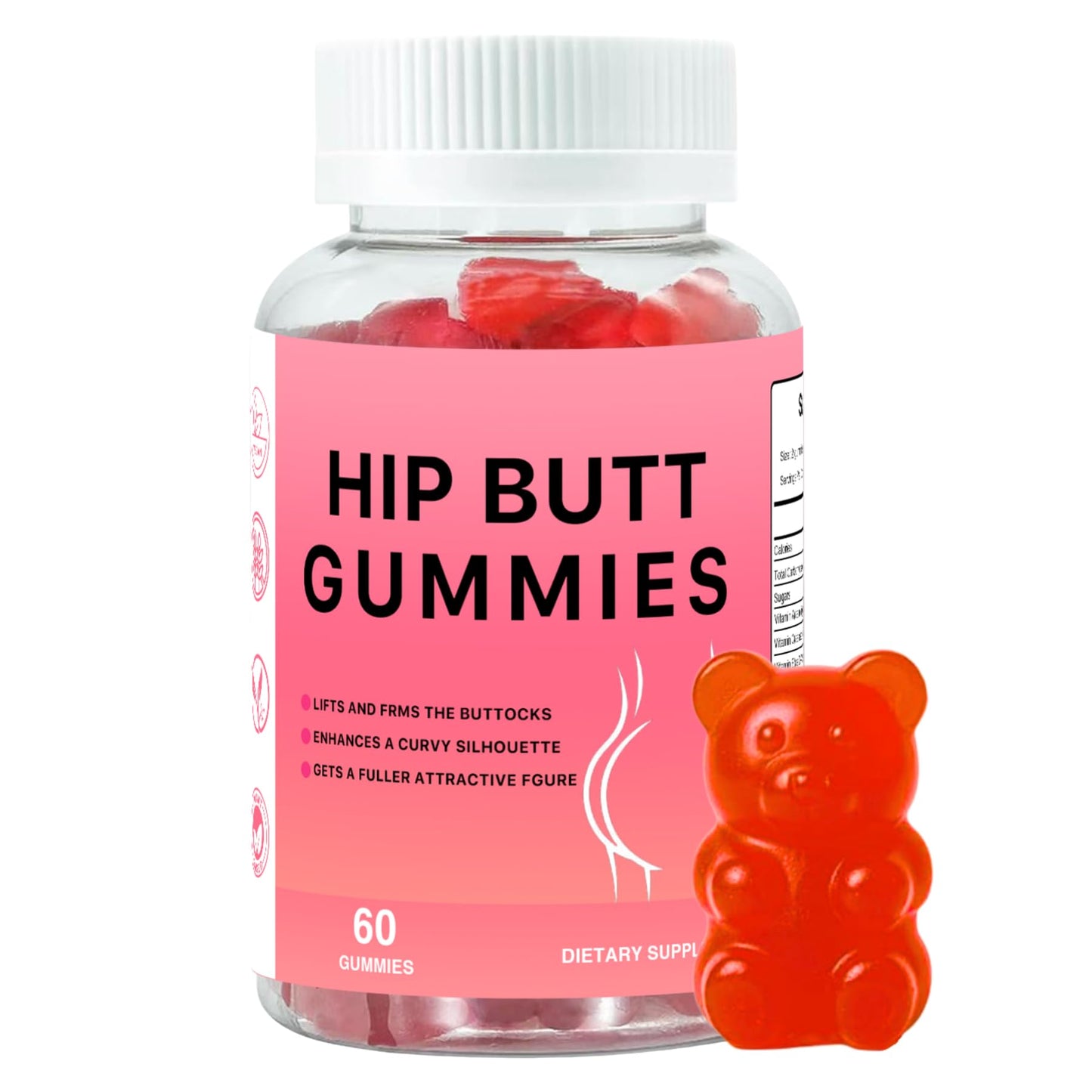 Siyolaherb Hip BBL for Women Gummies, 60 Count