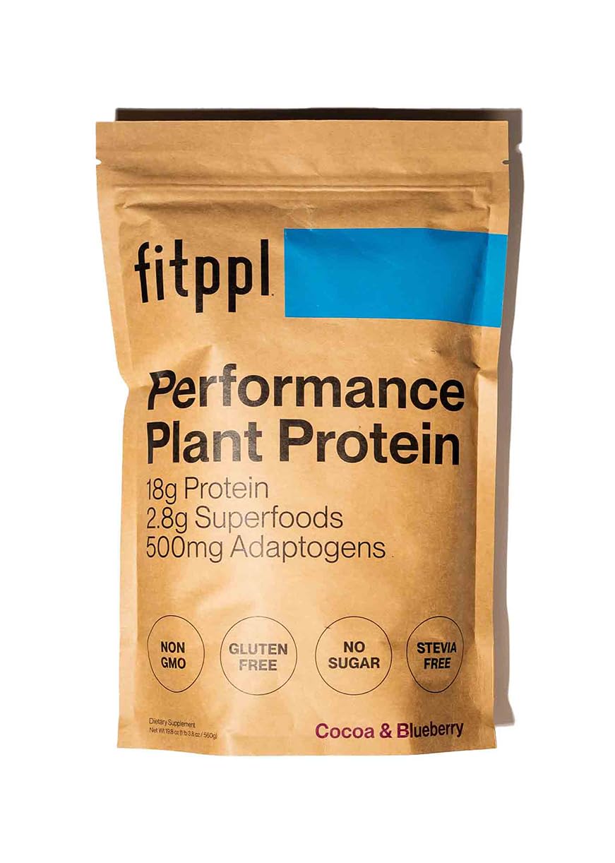 fitppl Plant Based Protein Powder with Superfoods, Ashwagandha, Reishi, Lions Mane, 20 Servings