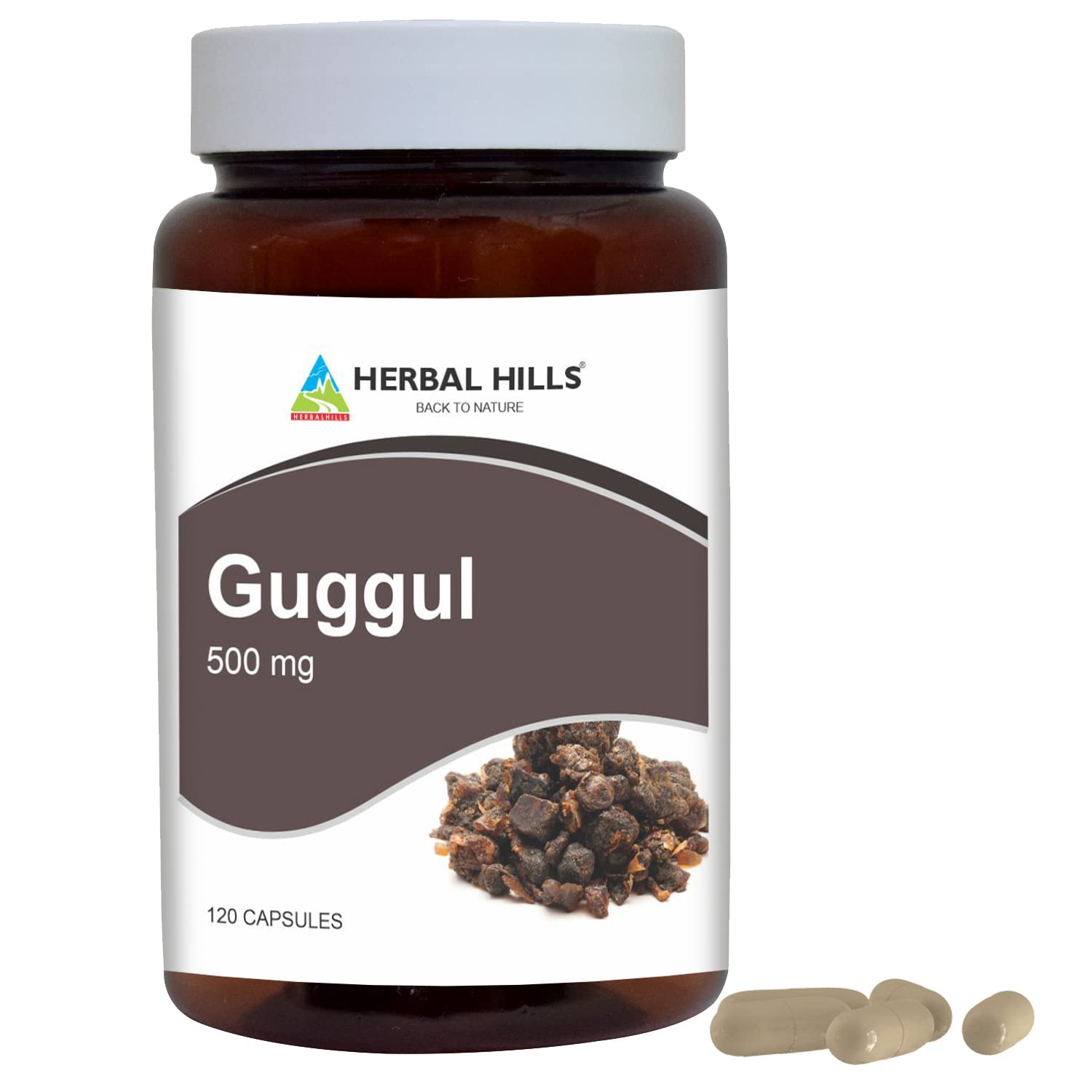Herbal Hills Guggul Capsule with Arjuna Extract 1000mg, 120 Capsules