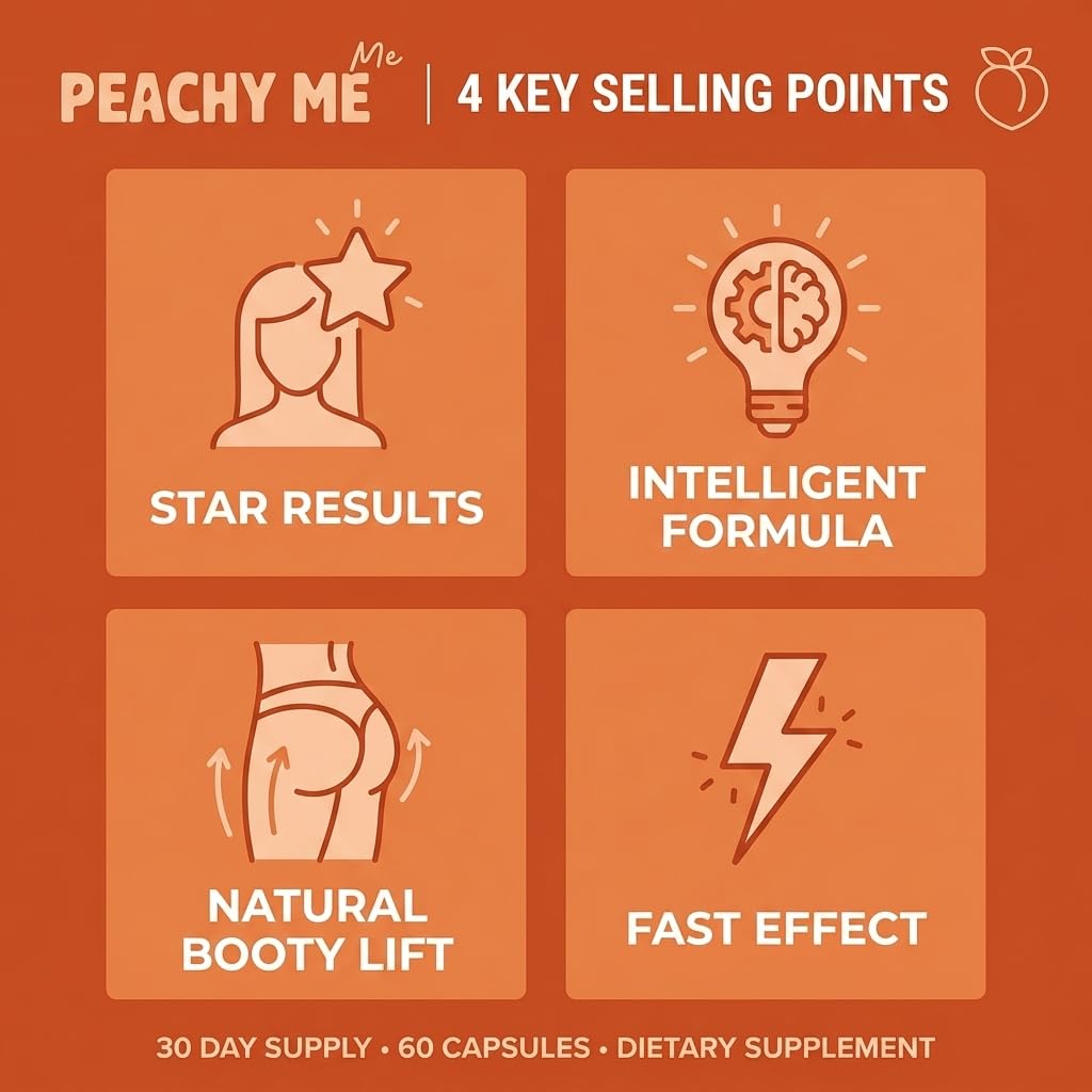 PEACHY Me BBL Pills Natural Booty Lift 60 Capsules