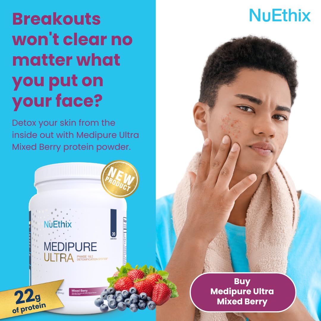 NuEthix Formulations Medipure Ultra with Rice Protein Phase 1 & 2 Detoxification System Powder 29.76 Ounce