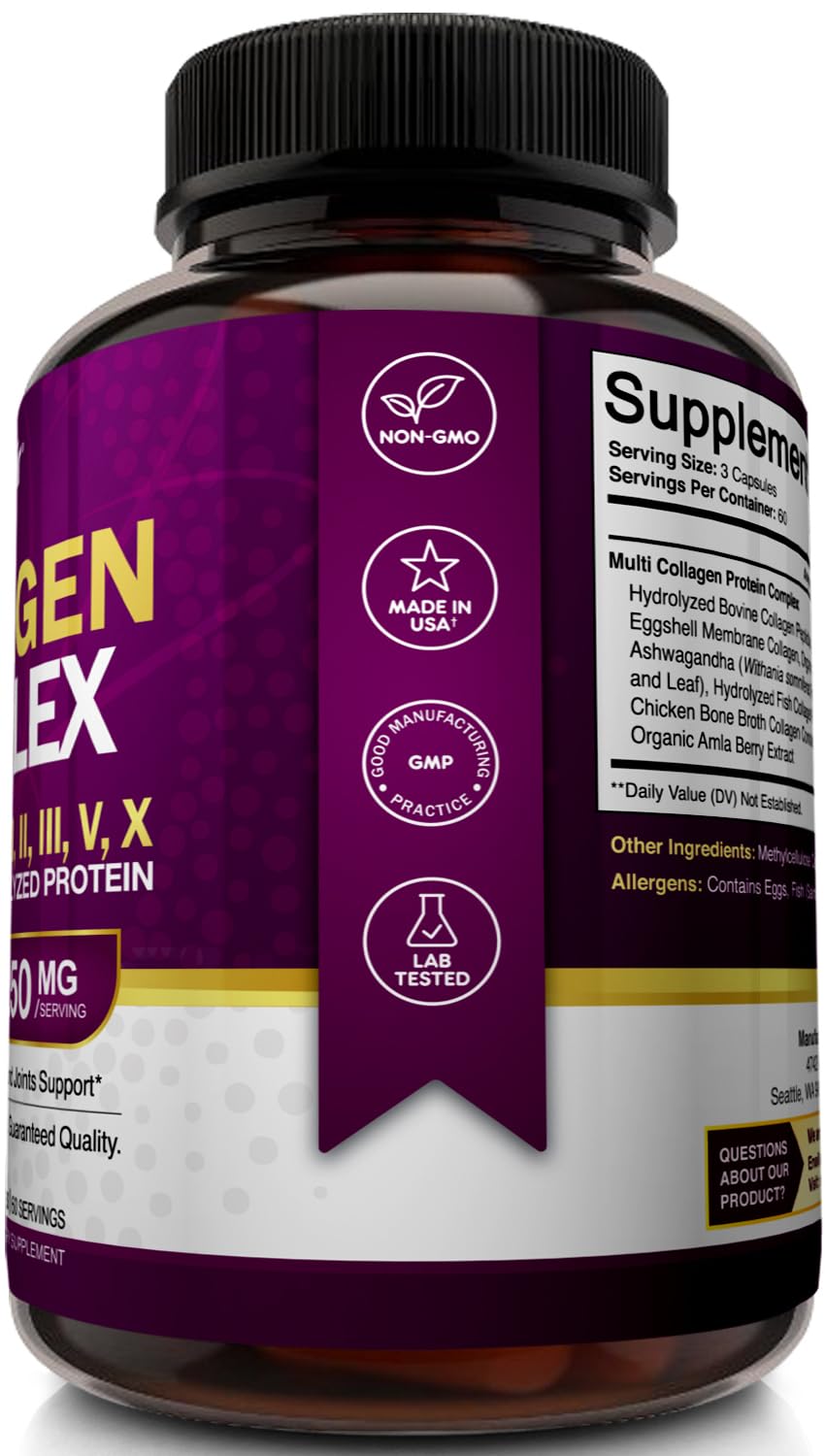 NutriFlair Multi Collagen Peptides 2250mg 180 Capsules