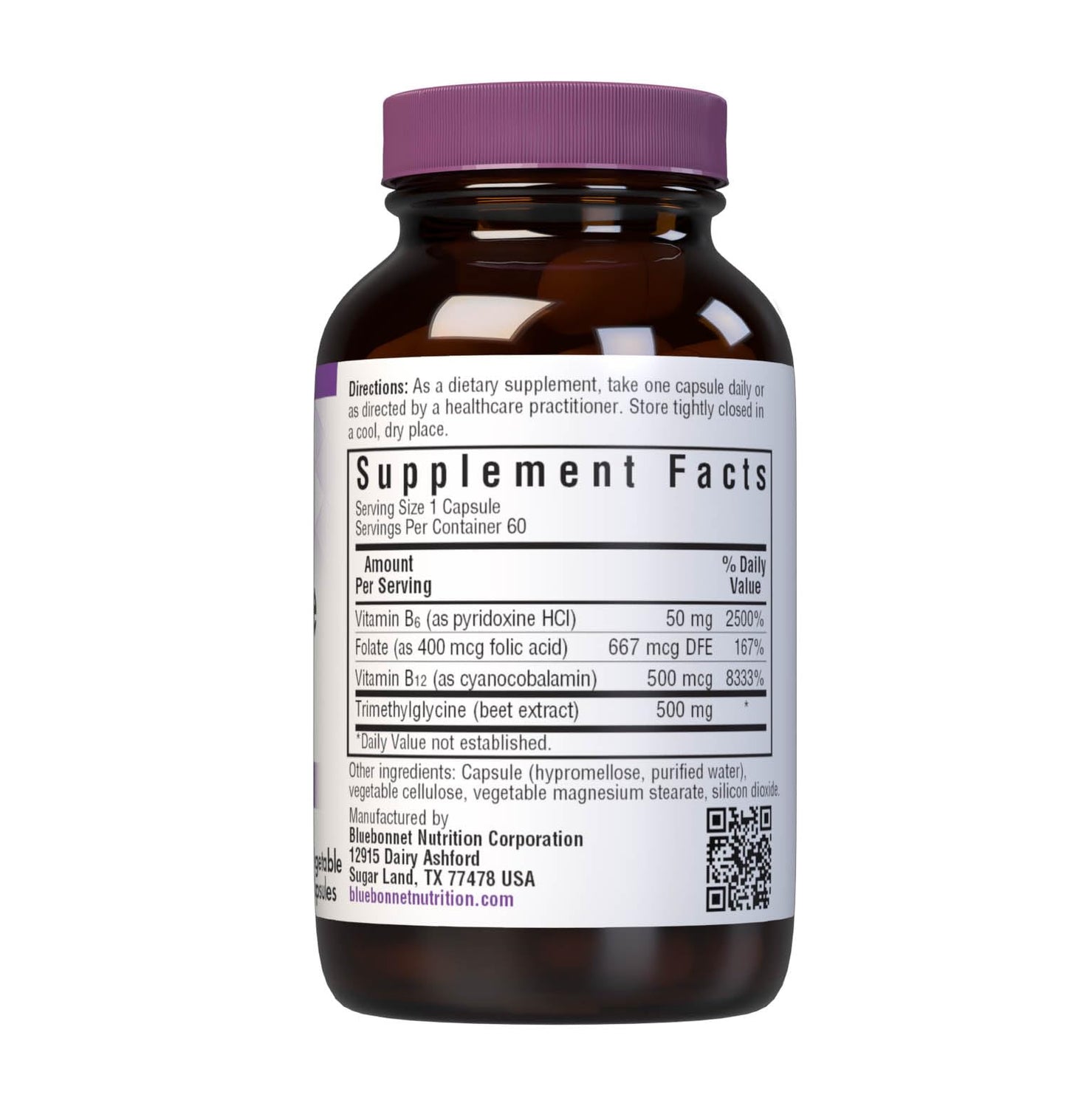 BlueBonnet Homocysteine Formula Supplement Capsules 60