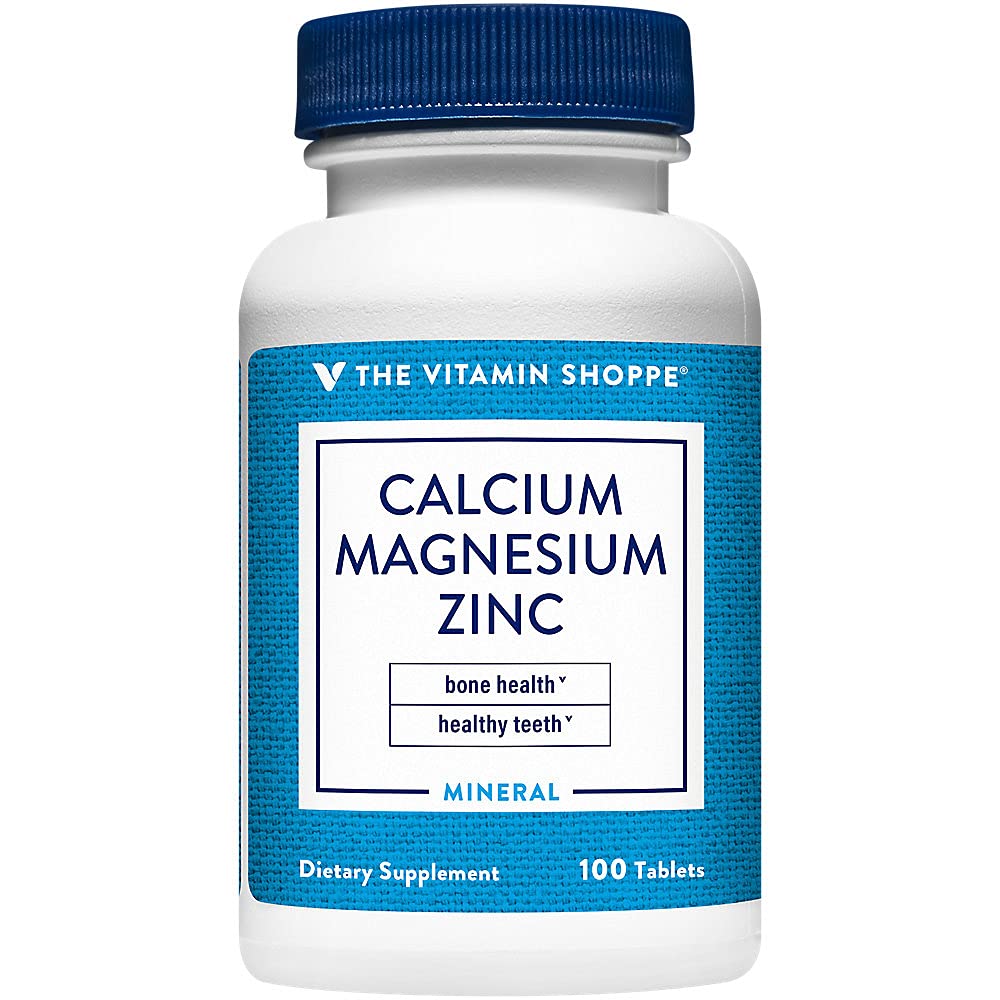 The Vitamin Shoppe Calcium, Magnesium, Zinc & Vitamin D3 Tablets, 1 Count