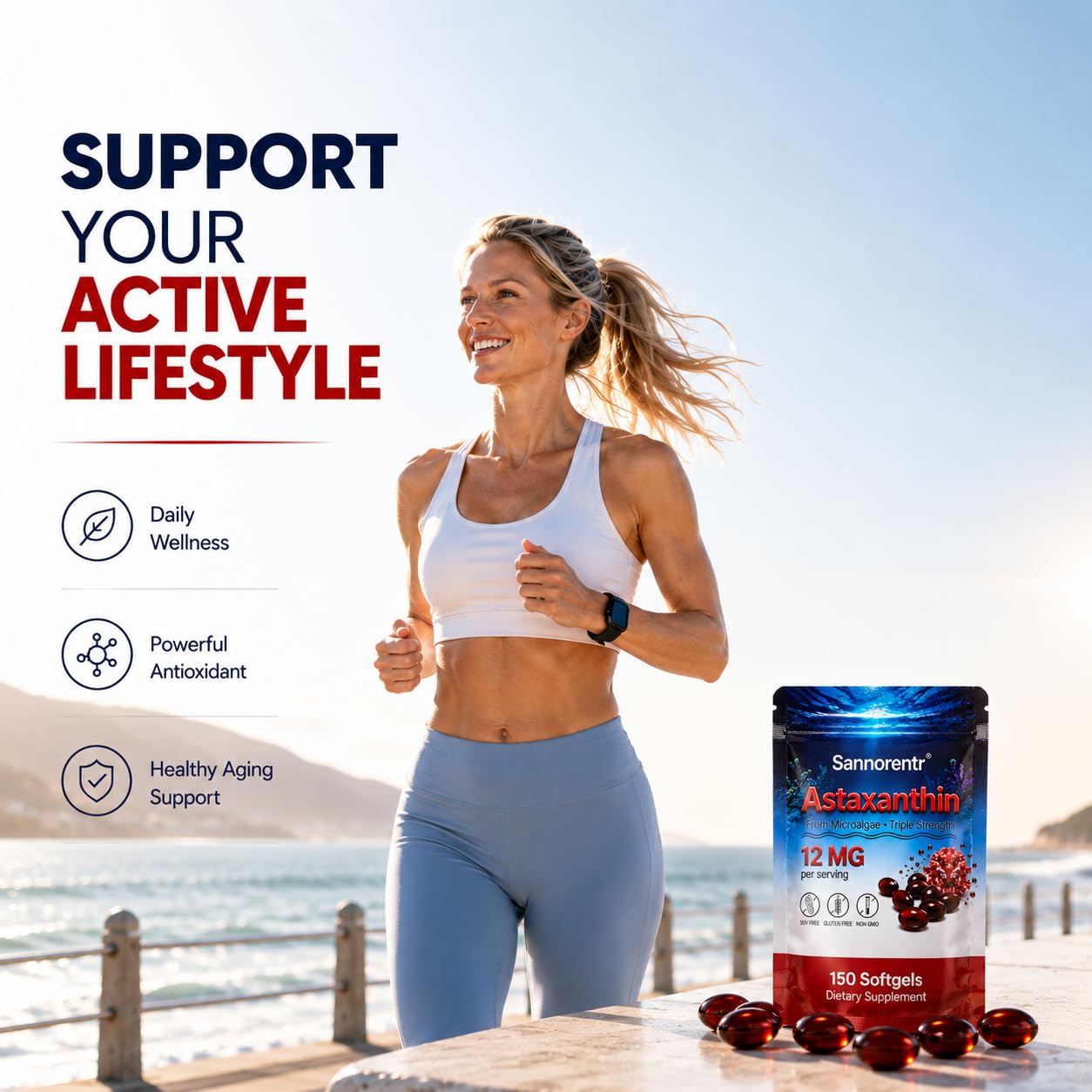 Sannorentr Astaxanthin 12MG Softgels 150 Count