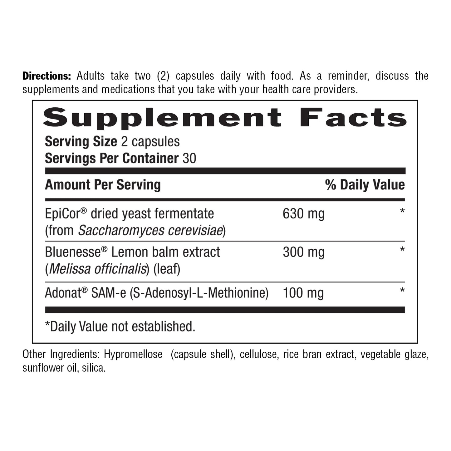 Country Life Mood Support Supplement Capsules, 60 Count