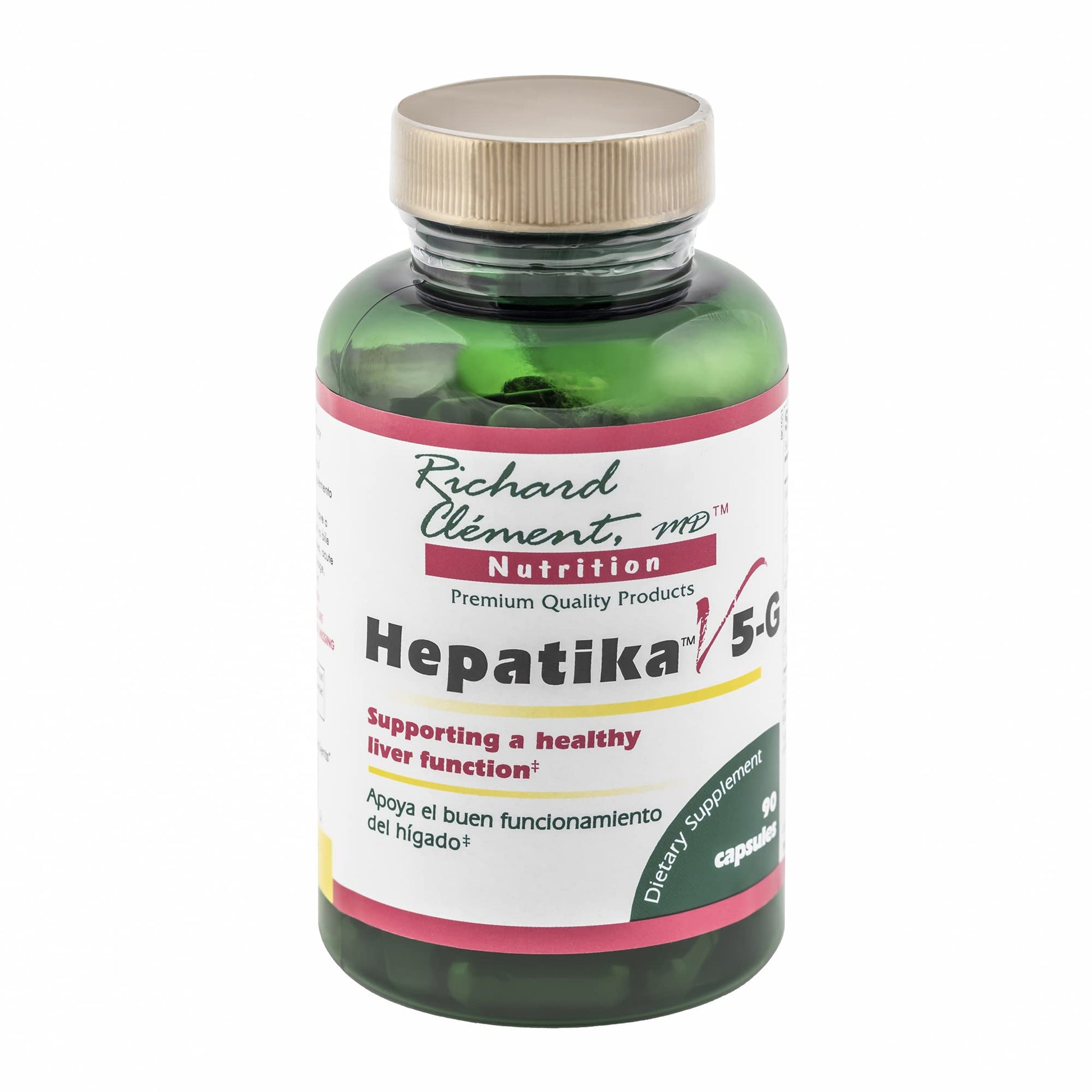 Richard Clement MD Nutrition Hepatika V5-G with L-Glutathione Liver Cleanse Detox & Repair Liver Support, Milk Thistle Extract for Digestive Health, 90 Capsules