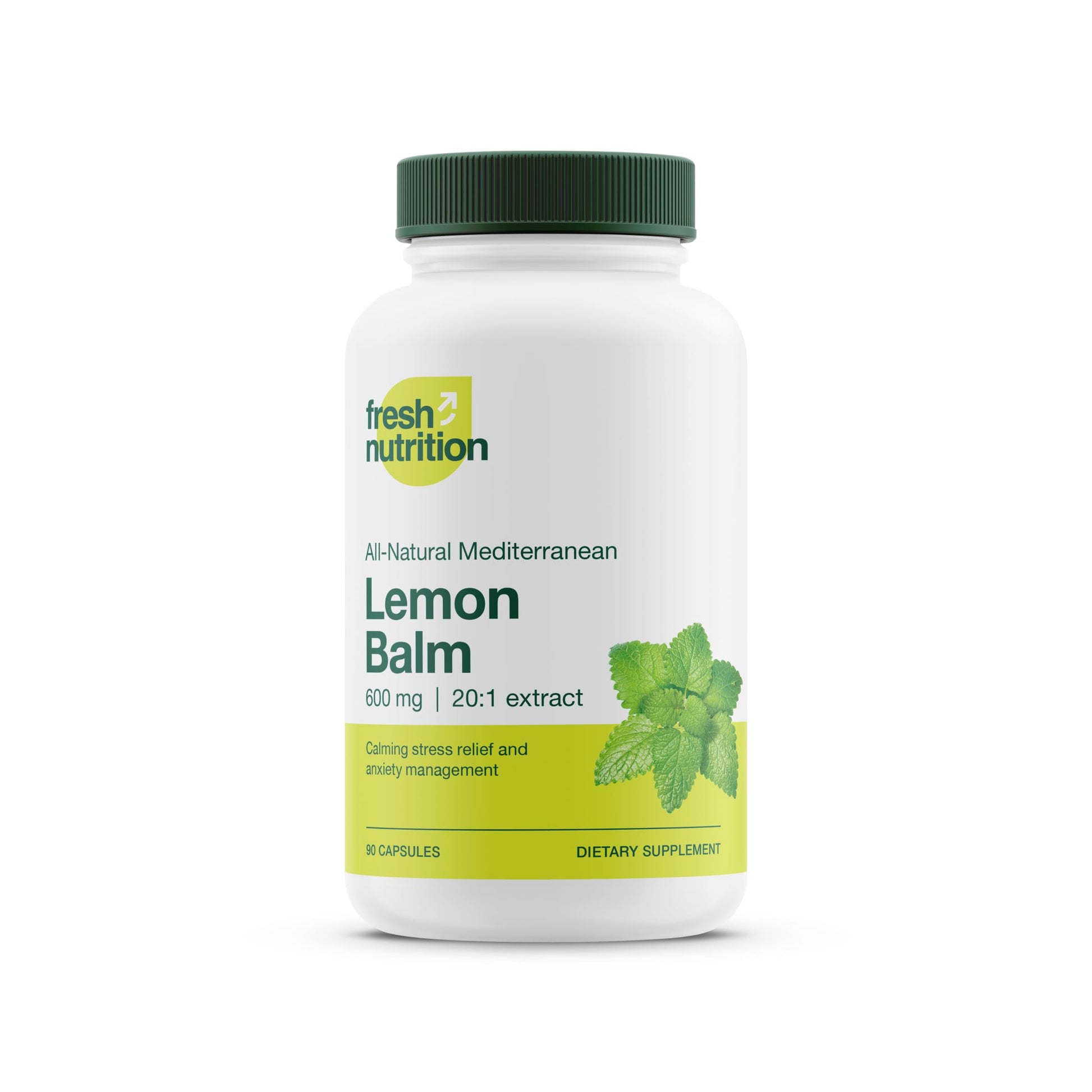 Fresh Nutrition Lemon Balm Extract Capsules 90 Count