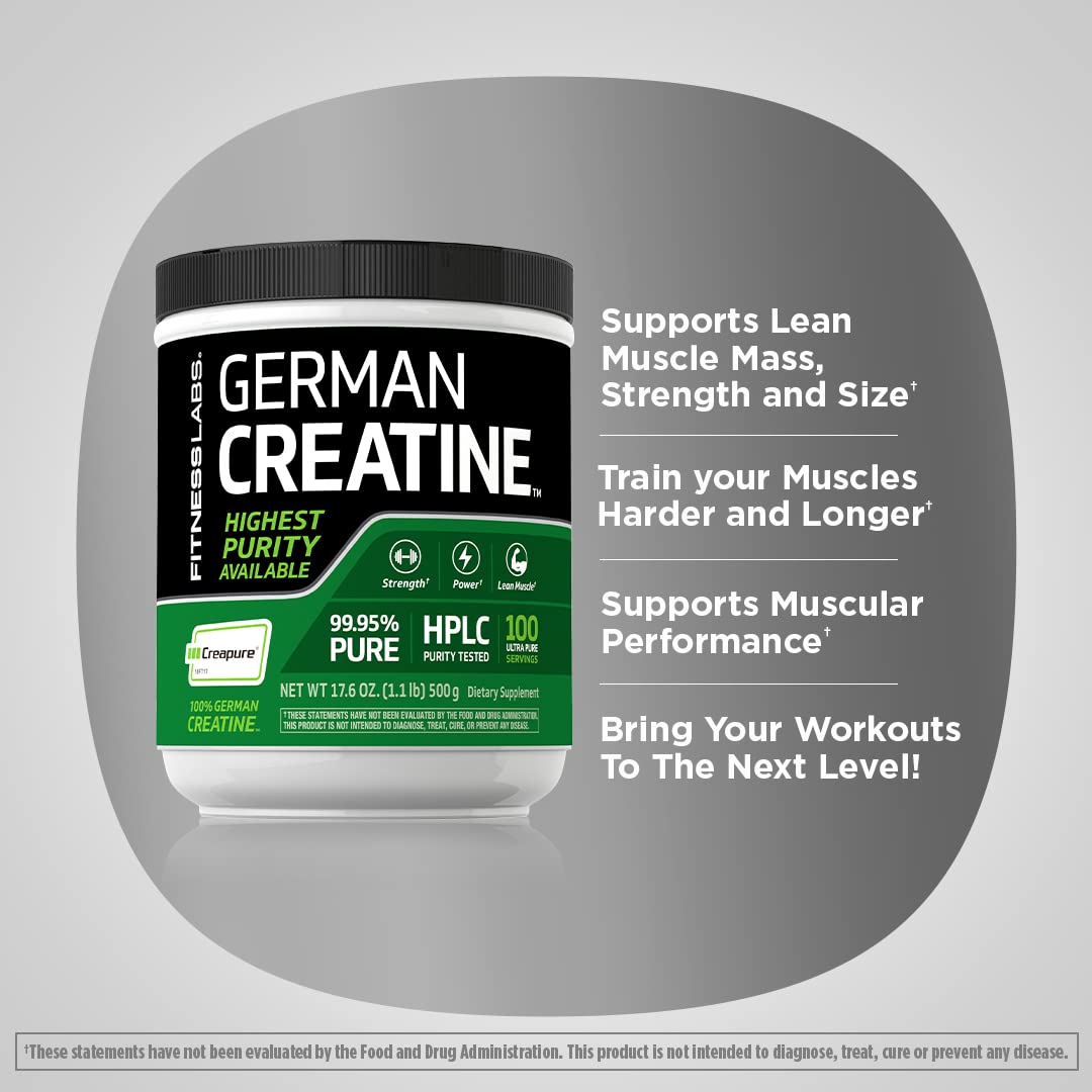 Fitness Labs German Creatine Monohydrate Powder 17.6 oz