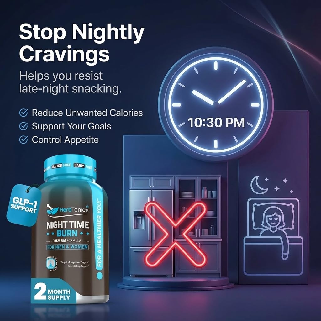 Herbtonics Night Time Burn & Sleep Complex Capsules 60 Count