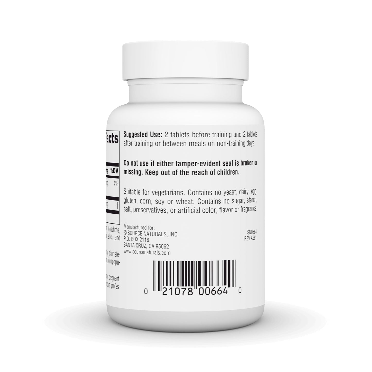 Source Naturals Athletic Series Gamma Oryzanol 30 mg 250 Tablets