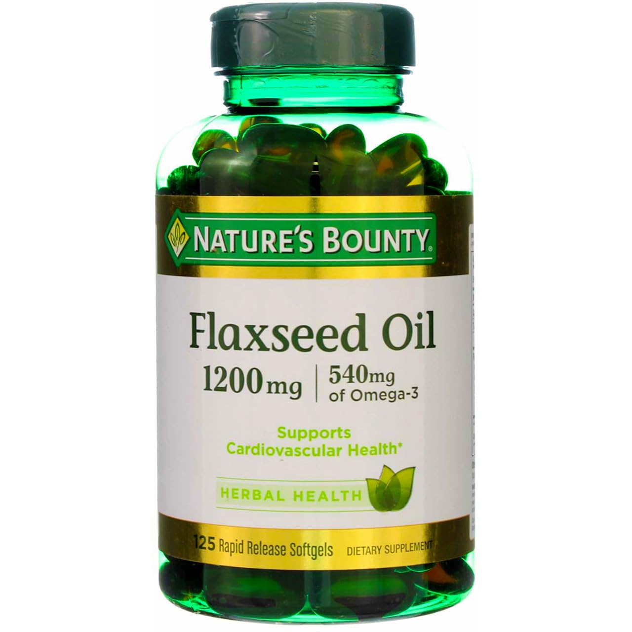 Nature's Bounty Flaxseed Oil 1200 mg Softgels, 375 Count