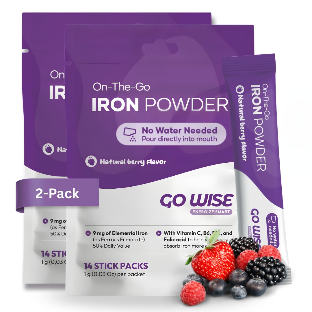 Go Wise Gentle Iron Powder Supplement, 28 Sticks