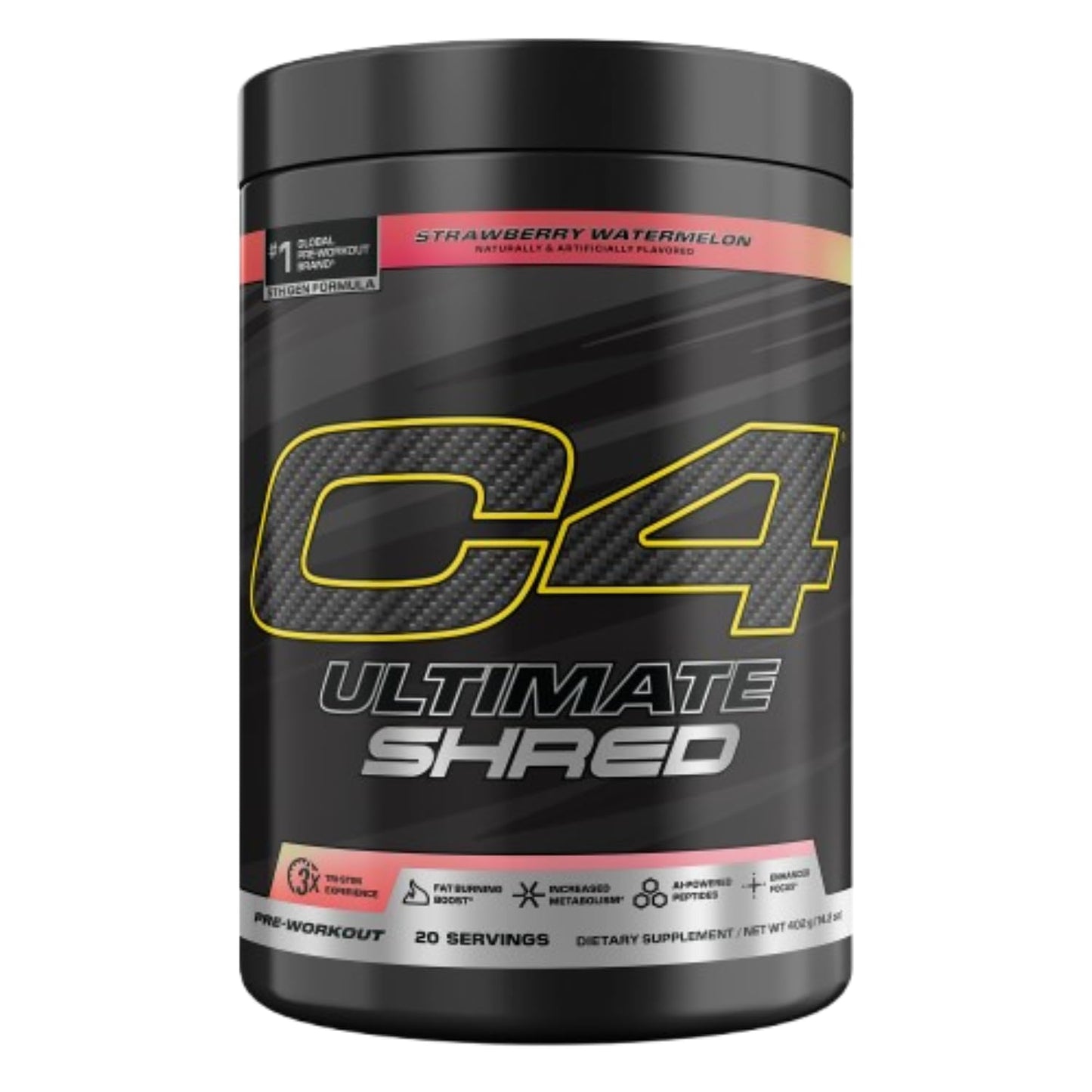 C4 Ultimate Shred Pre Workout Powder Strawberry Watermelon 11.1 Ounce