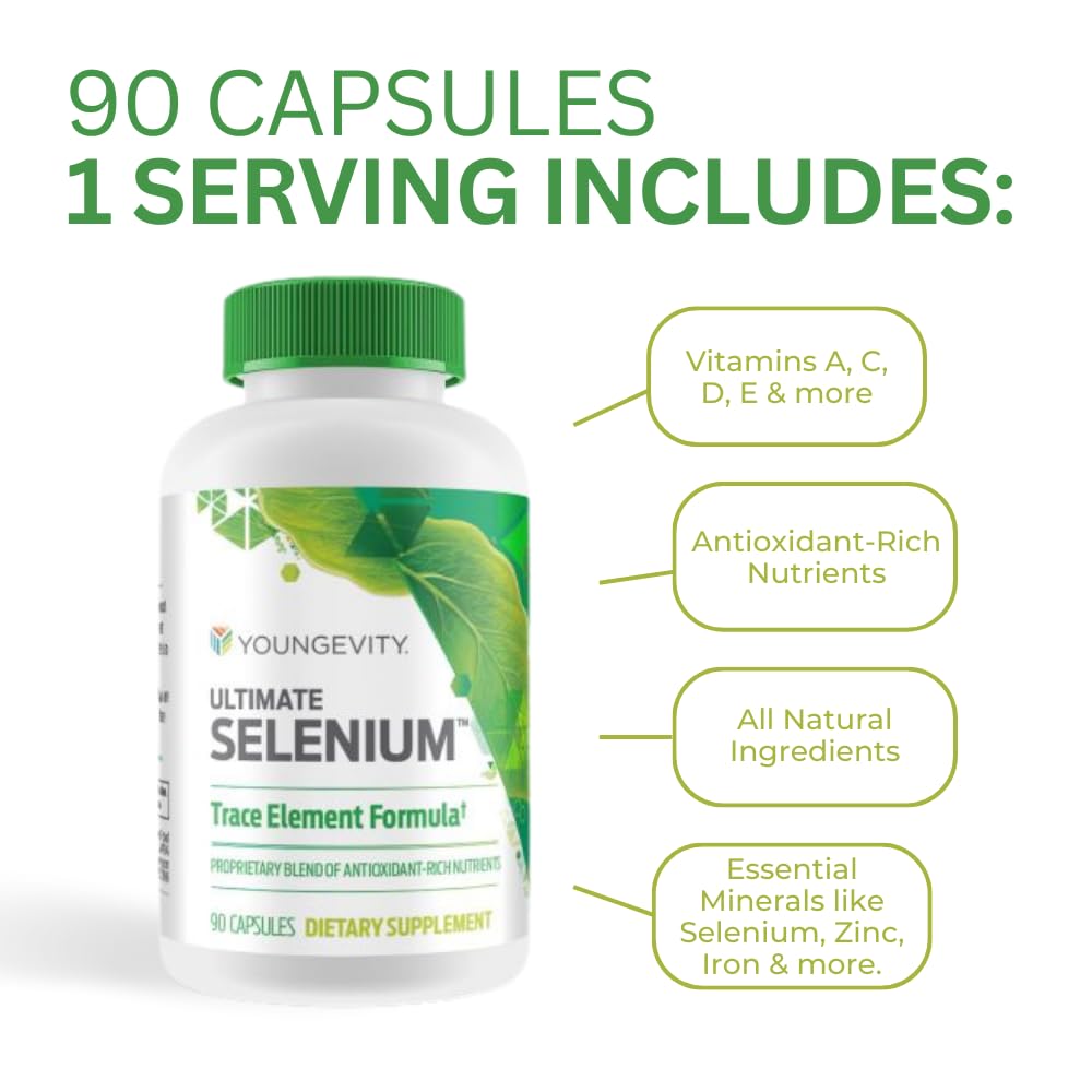 Youngevity Ultimate Selenium + Cofactors I-selenomethionine Capsules, 360 Capsules