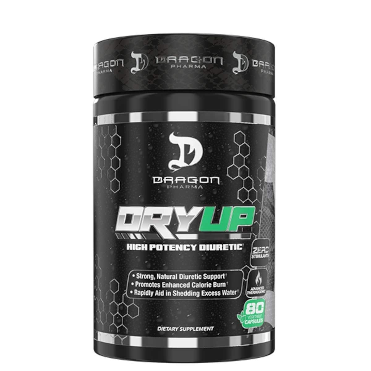 DRAGON PHARMA DryUp Diuretic & Thermogenic Matrix Capsules, 80 Capsules