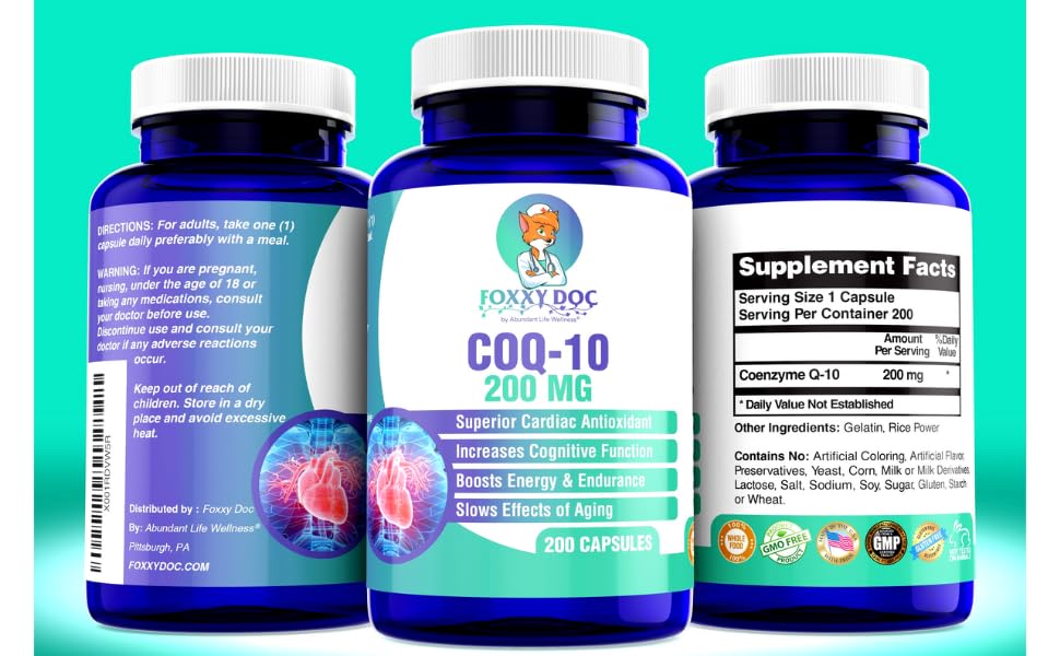 Dr. Valerie Nelson CoQ10 Capsules 200 Count