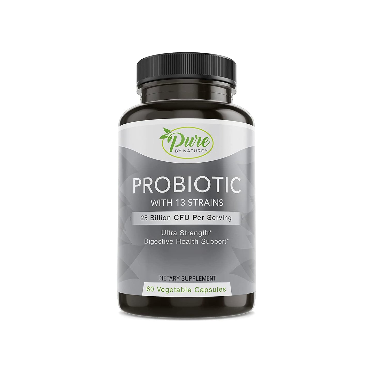 Pure By Nature Probiotics for Women & Men, 13 Strains, 25 Billion CFU, 60 Capsules
