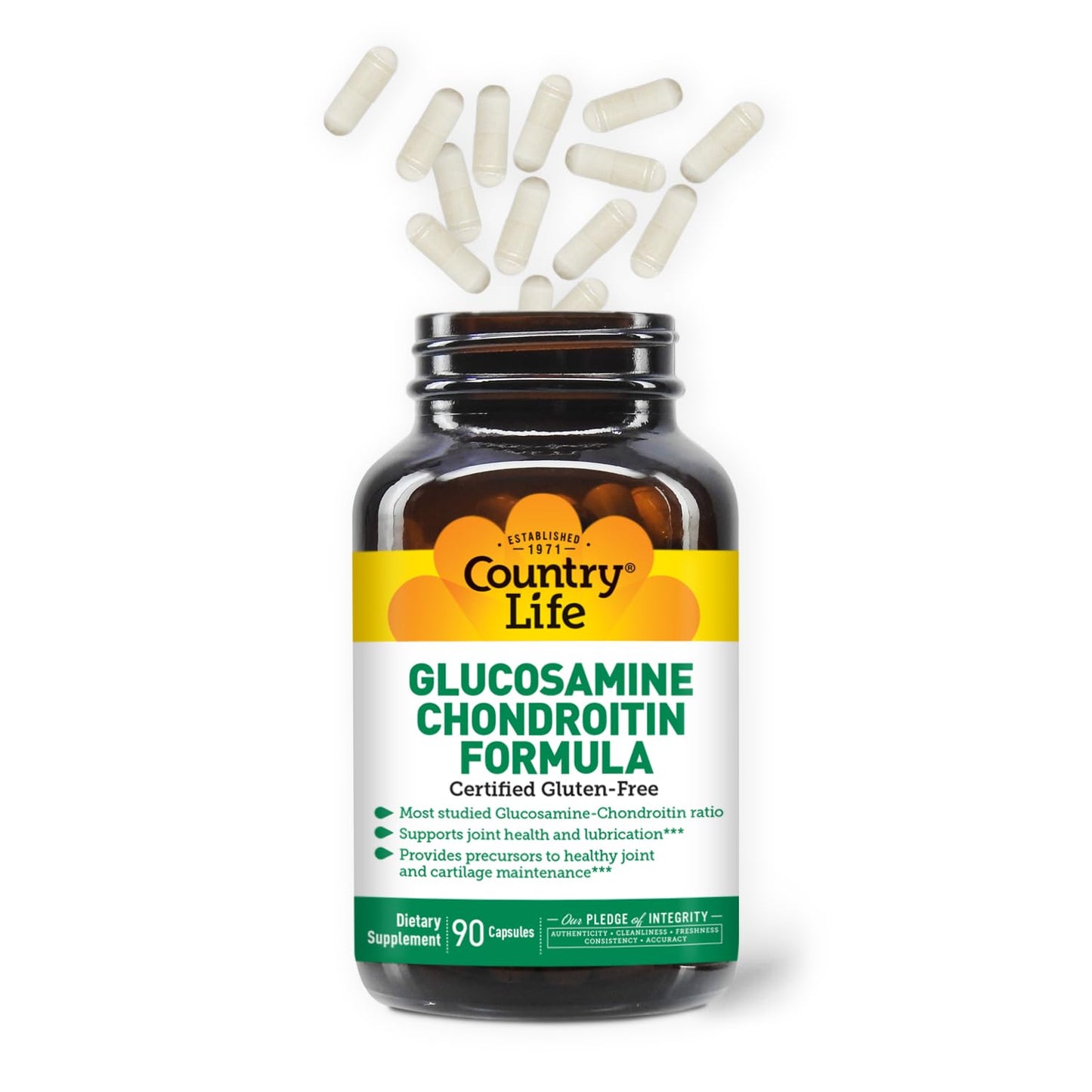 Country Life Glucosamine Chondroitin 1500mg/1200mg Capsule, 90 Capsules