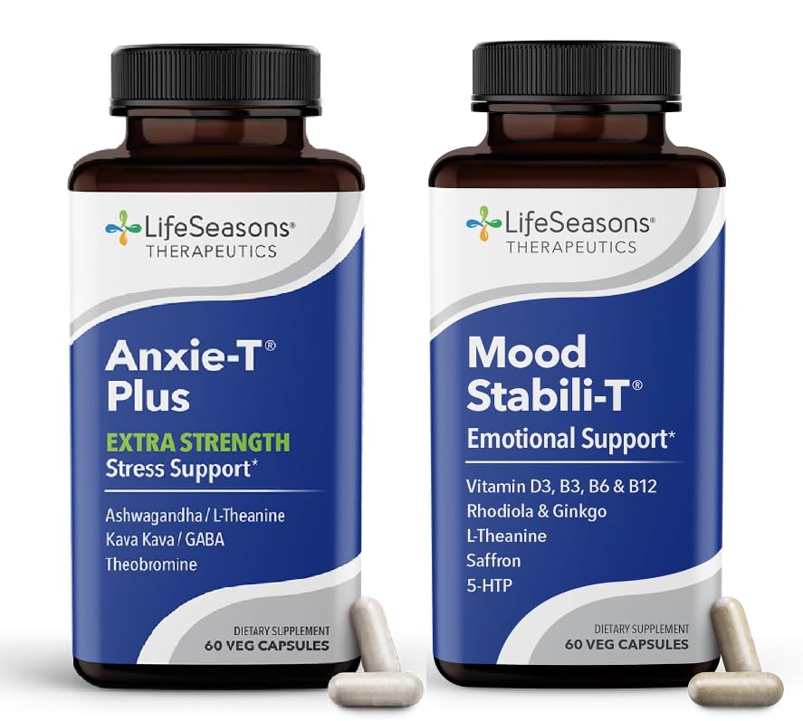 LifeSeasons Anxie-T Plus - Extra Strength with Mood Stabili-T Capsules 120