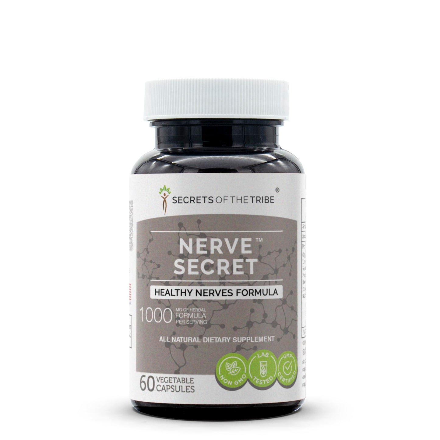 Secrets of the Tribe Nerve Secret Healthy Nerves Formula Herbal Supplement Blend Capsule 60 Count